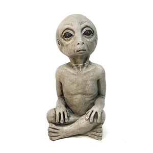 Sitting Alien Statue, 16in