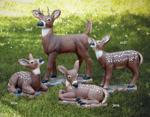 Load image into Gallery viewer, Laydown Fawn Statue, Head Up, 13.5in
