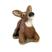 Load image into Gallery viewer, Laydown Fawn Statue, Head Up, 13.5in
