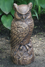 Load image into Gallery viewer, Great Horned Owl Statue, 15in
