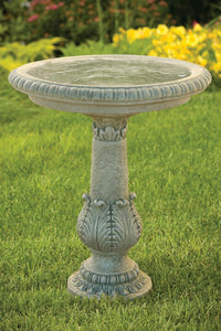 Victorian Fern Leaf Bird Bath, 23in