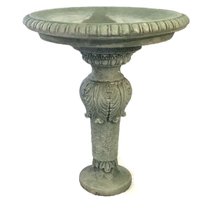 Victorian Fern Leaf Bird Bath, 23in