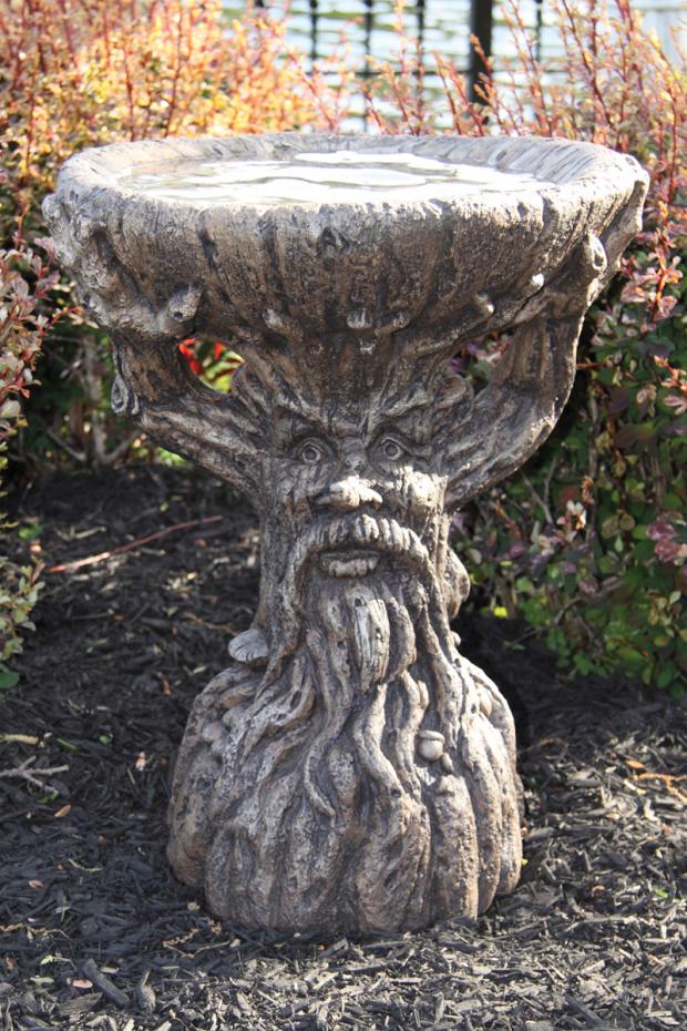 Old Sap Tree One Piece Bird Bath, 16.5in