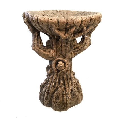 Old Sap Tree One Piece Bird Bath, 16.5in
