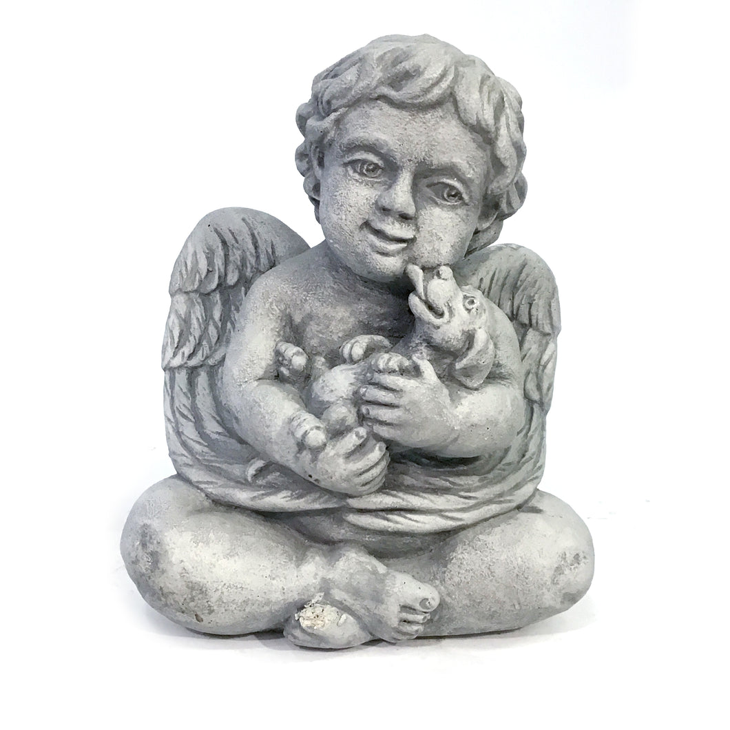 Ella the Angel and Puppy Statue, 10in