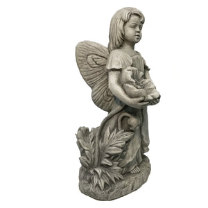 Standing Fairy with Poppy Statue, 19.5in