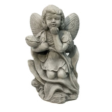 Load image into Gallery viewer, Kneeling Fairy with Tulip Statue, 15.5in
