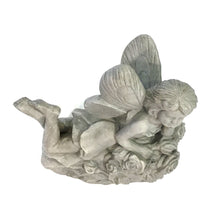Load image into Gallery viewer, Lying Fairy with Rose Statue, 13.5in

