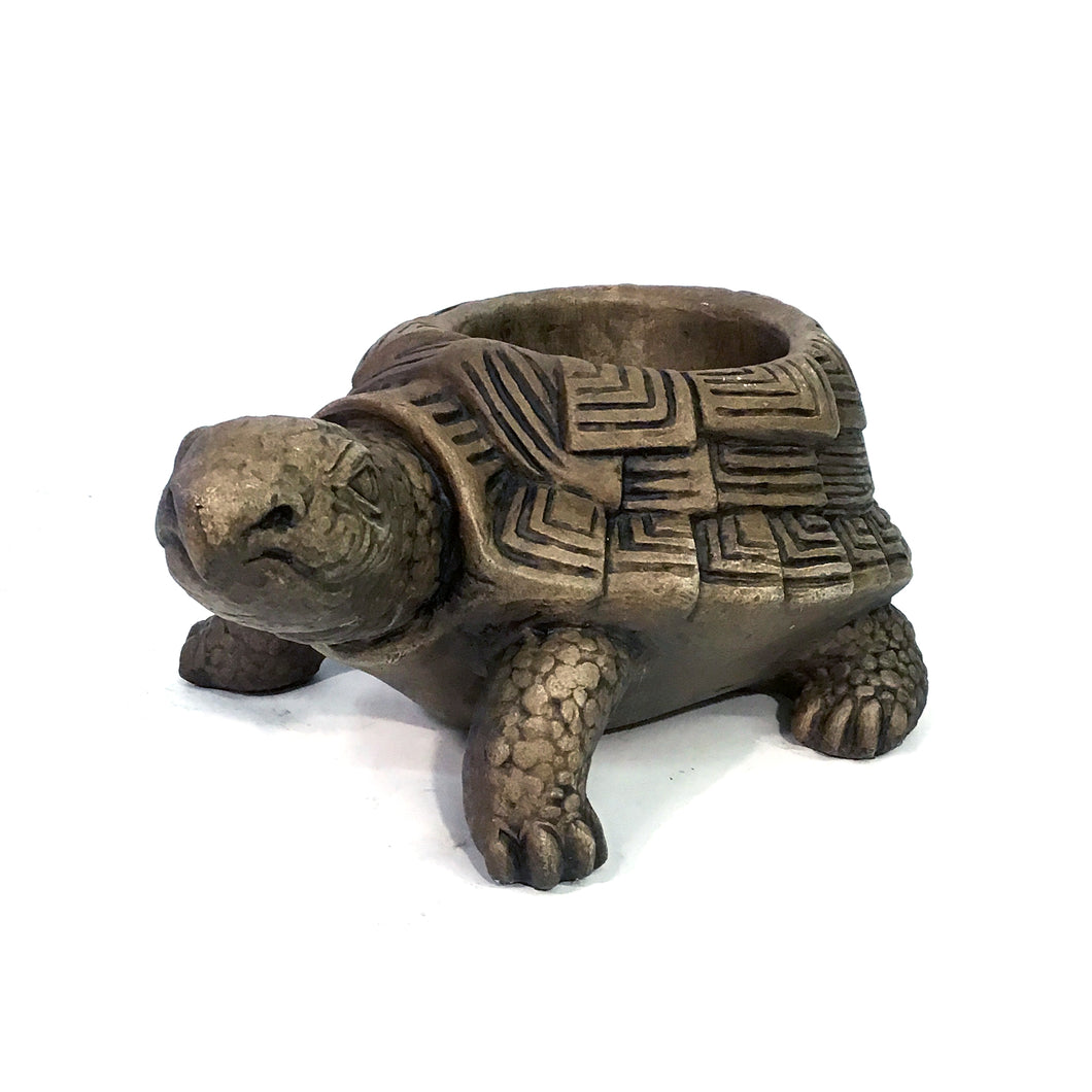 Patio Turtle Cement Planter, 17in