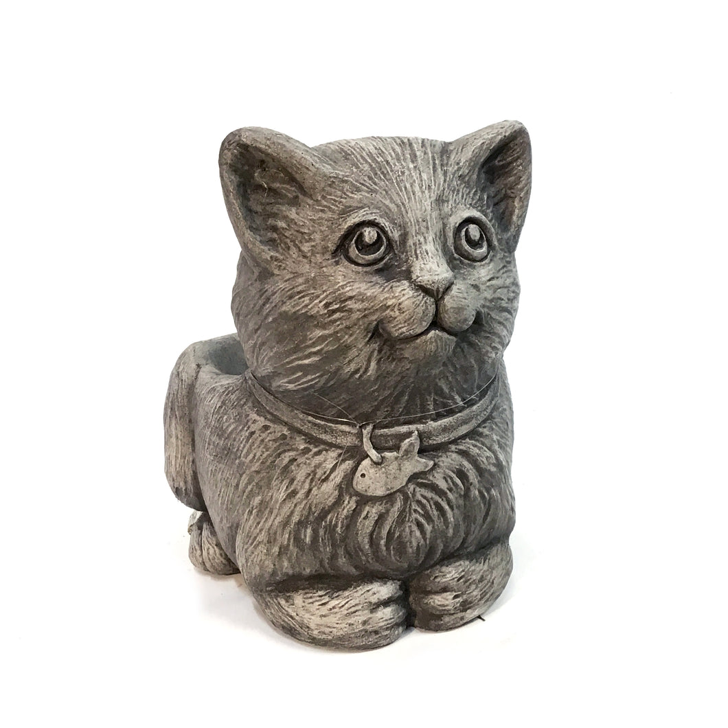 Mittens the Kitten Cement Planter, 10in