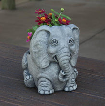 Load image into Gallery viewer, Ellie the Elephant Cement Planter, 10in
