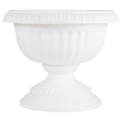 Planter, 12in, Grecian Urn, Casper White