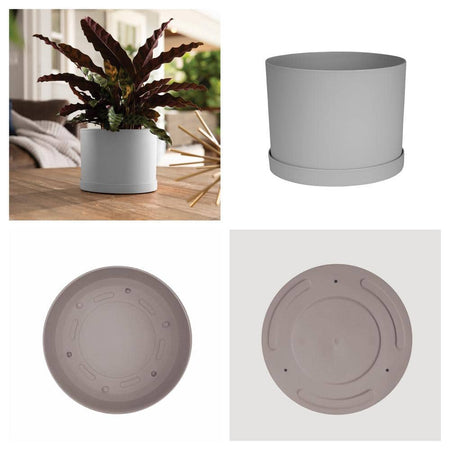 Planter, 6in, Mathers with Saucer, Cement