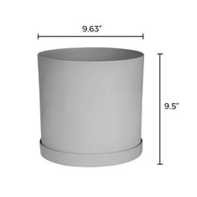 Load image into Gallery viewer, Planter, 10in, Mathers with Saucer, Cement
