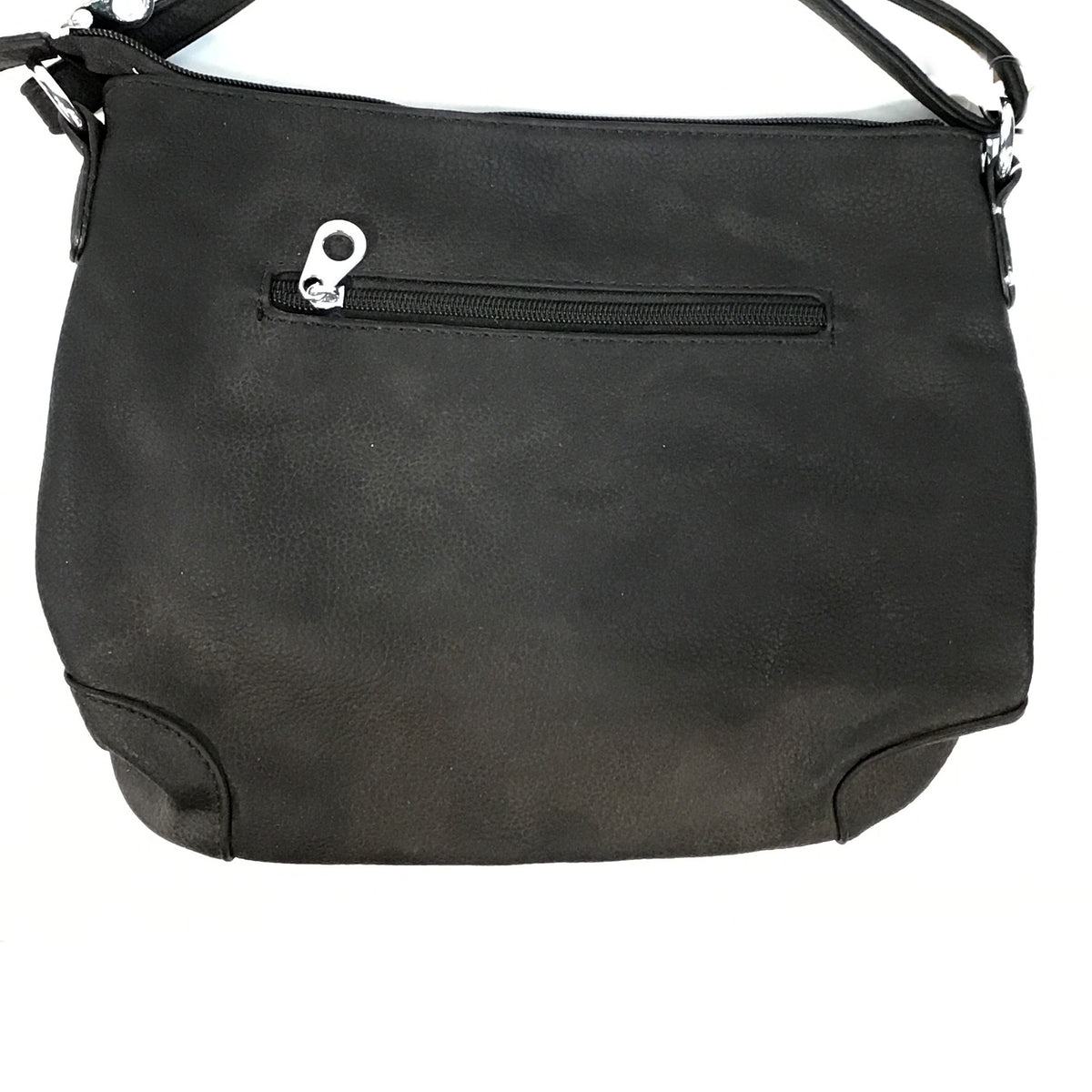 Sierra Crossbody Bag with Tassel Zippers, Black