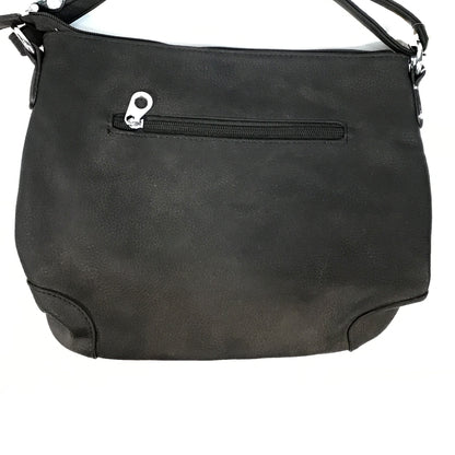 Sierra Crossbody Bag with Tassel Zippers, Black