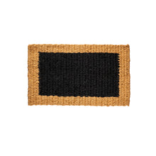 Load image into Gallery viewer, Natural Coir &amp; Black Woven Door Mat
