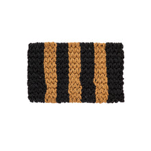 Load image into Gallery viewer, Natural Coir &amp; Black Woven Door Mat
