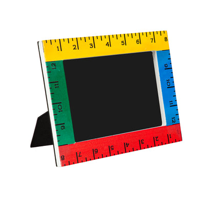 Wood Ruler Chalkboard Table Decor with Easel, 8in