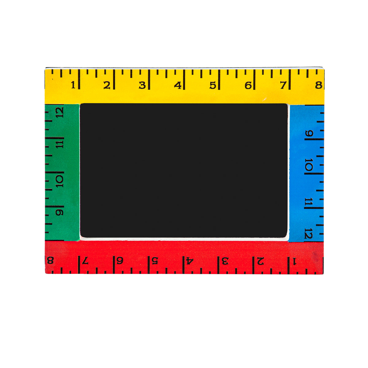 Wood Ruler Chalkboard Table Decor with Easel, 8in