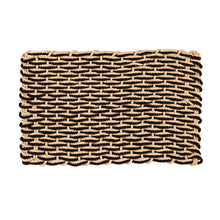 Load image into Gallery viewer, Cream &amp; Black Woven Synthetic Door Mat
