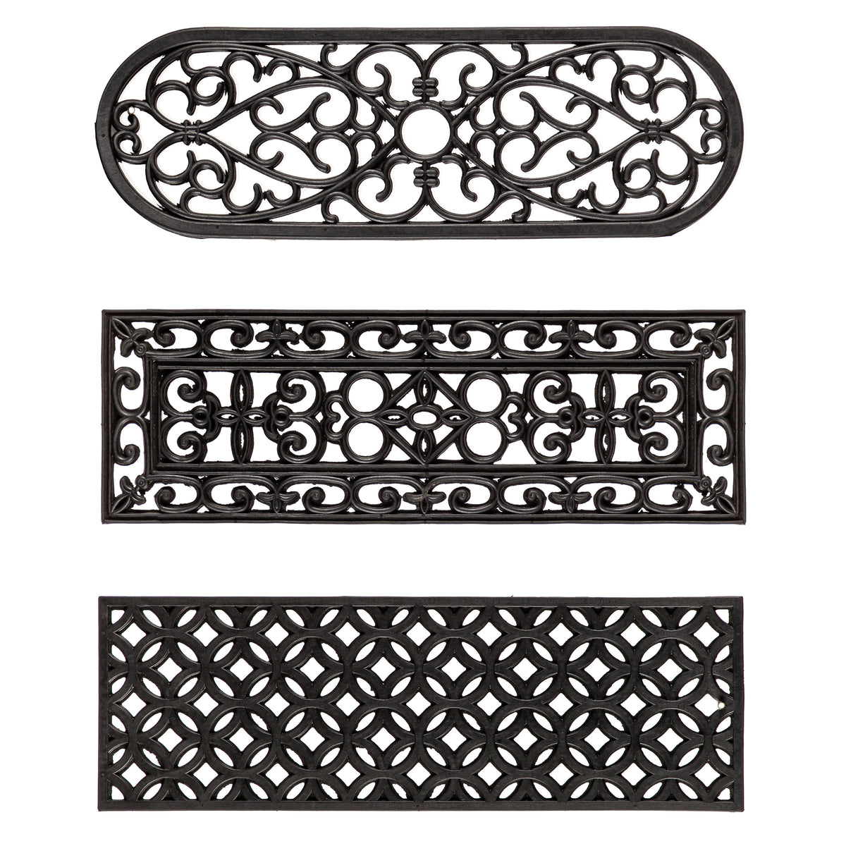 Ornate Rubber Stair Tread Mat, 3 Styles