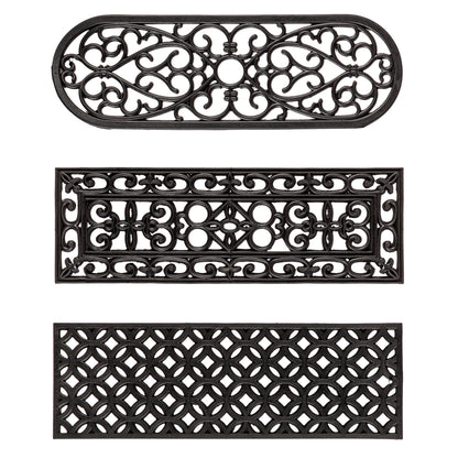 Ornate Rubber Stair Tread Mat, 3 Styles