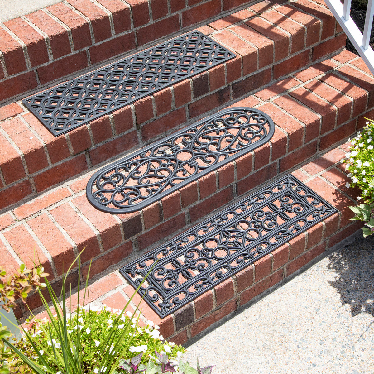 Ornate Rubber Stair Tread Mat, 3 Styles