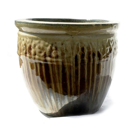 Planter, 16in, LC Henslowe, Cream/Copper/Black