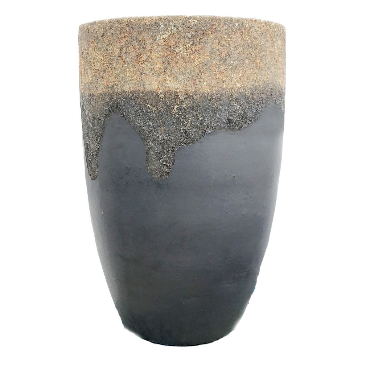 Planter, 17in, Le Croix Elba, Arcadia Matte Black