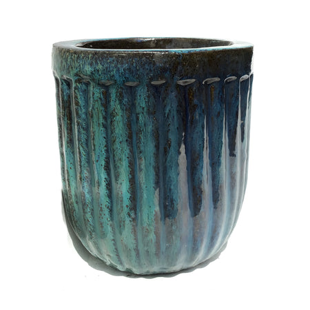 Planter, 17in, Le Croix Crawford, Marble Green