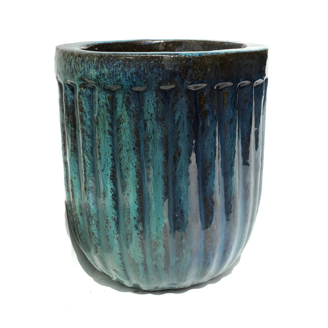 Planter, 17in, Le Croix Crawford, Marble Green