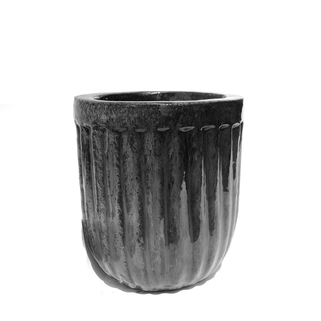 Planter, 9in, Le Croix Crawford, Matte Black