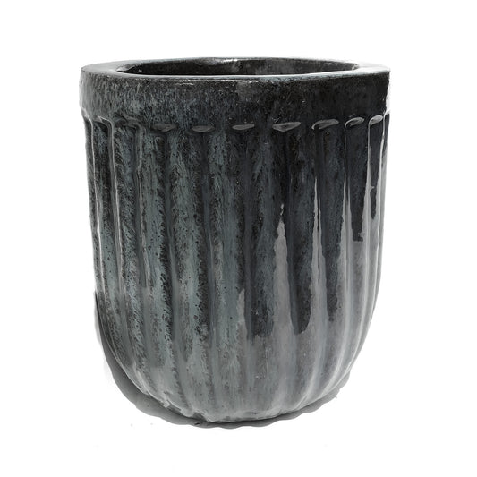 Planter, 17in, Le Croix Crawford, Matte Black