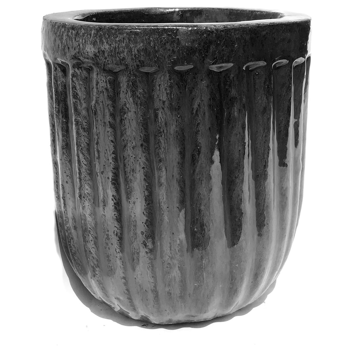 Planter, 23in, Le Croix Crawford, Matte Black