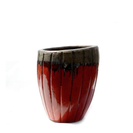 Planter, 13in, Le Croix Hawkhurst, Bronze/Red