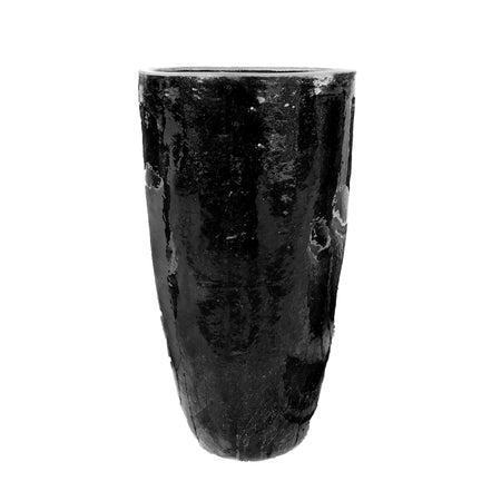 Planter, 13in, Le Croix Edgedale, Glossy Black