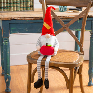 Fabric Teacher Gnome with Apple Table Decor, 17in
