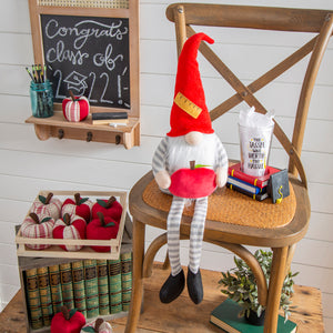 Fabric Teacher Gnome with Apple Table Decor, 17in