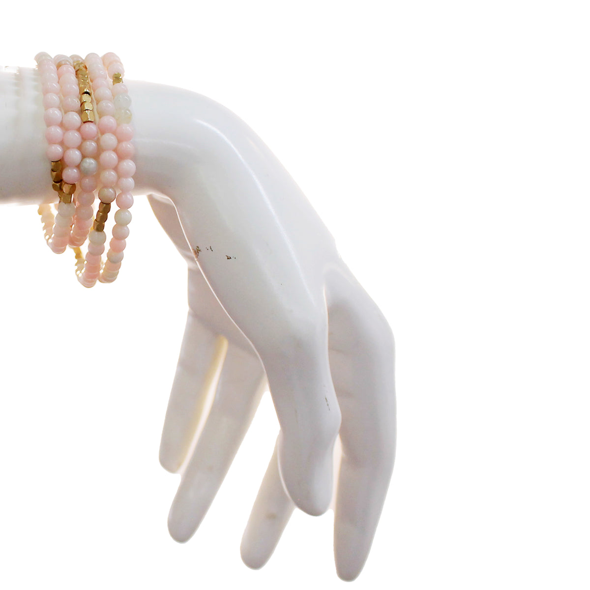Stone Wrap Bracelet, Pink Opal & Gold