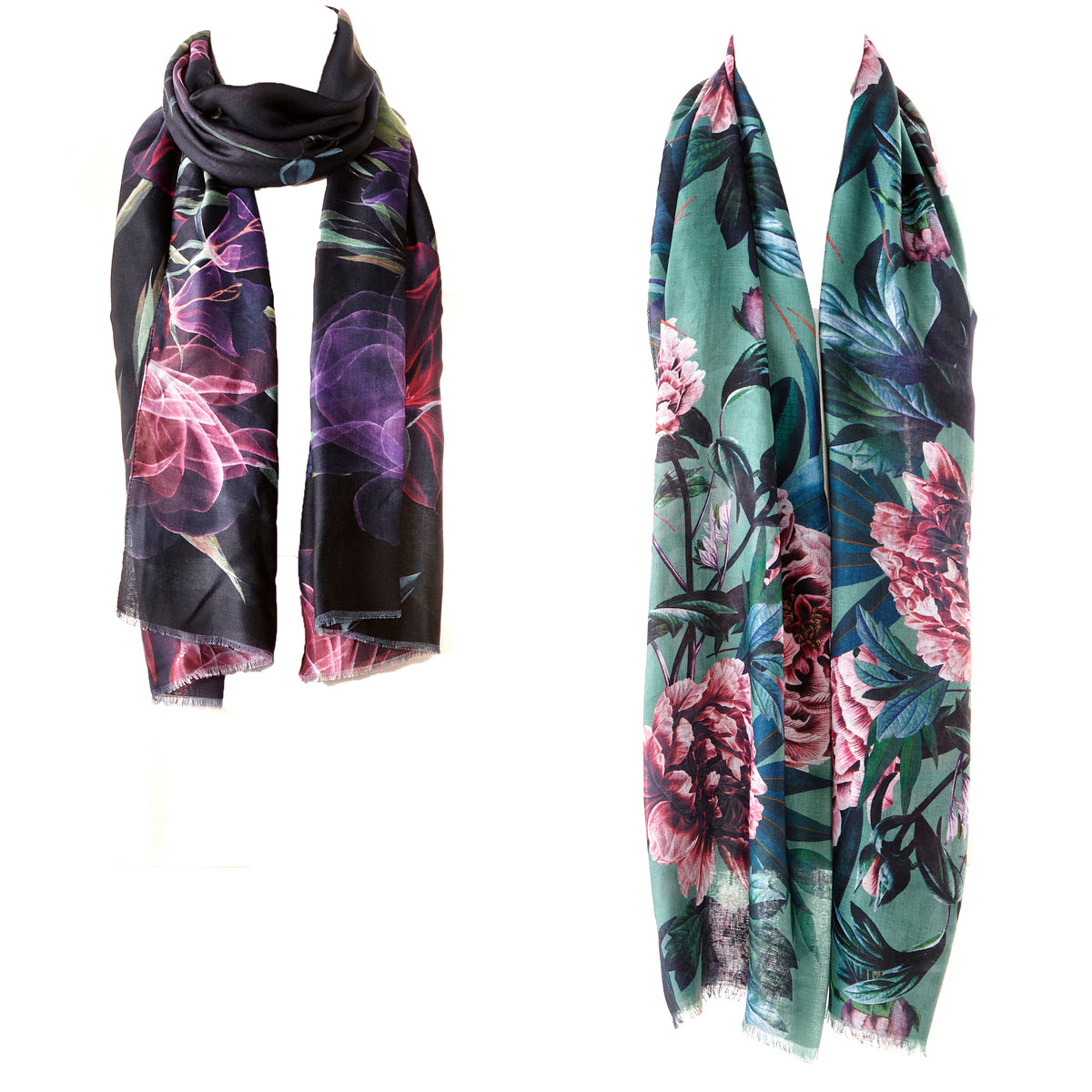 Ladies Fashion Scarf, Love in Bloom, 2 Styles