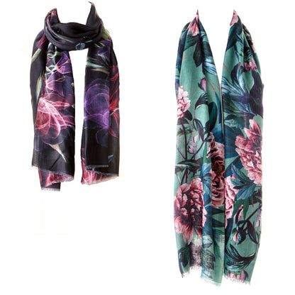 Ladies Fashion Scarf, Love in Bloom, 2 Styles
