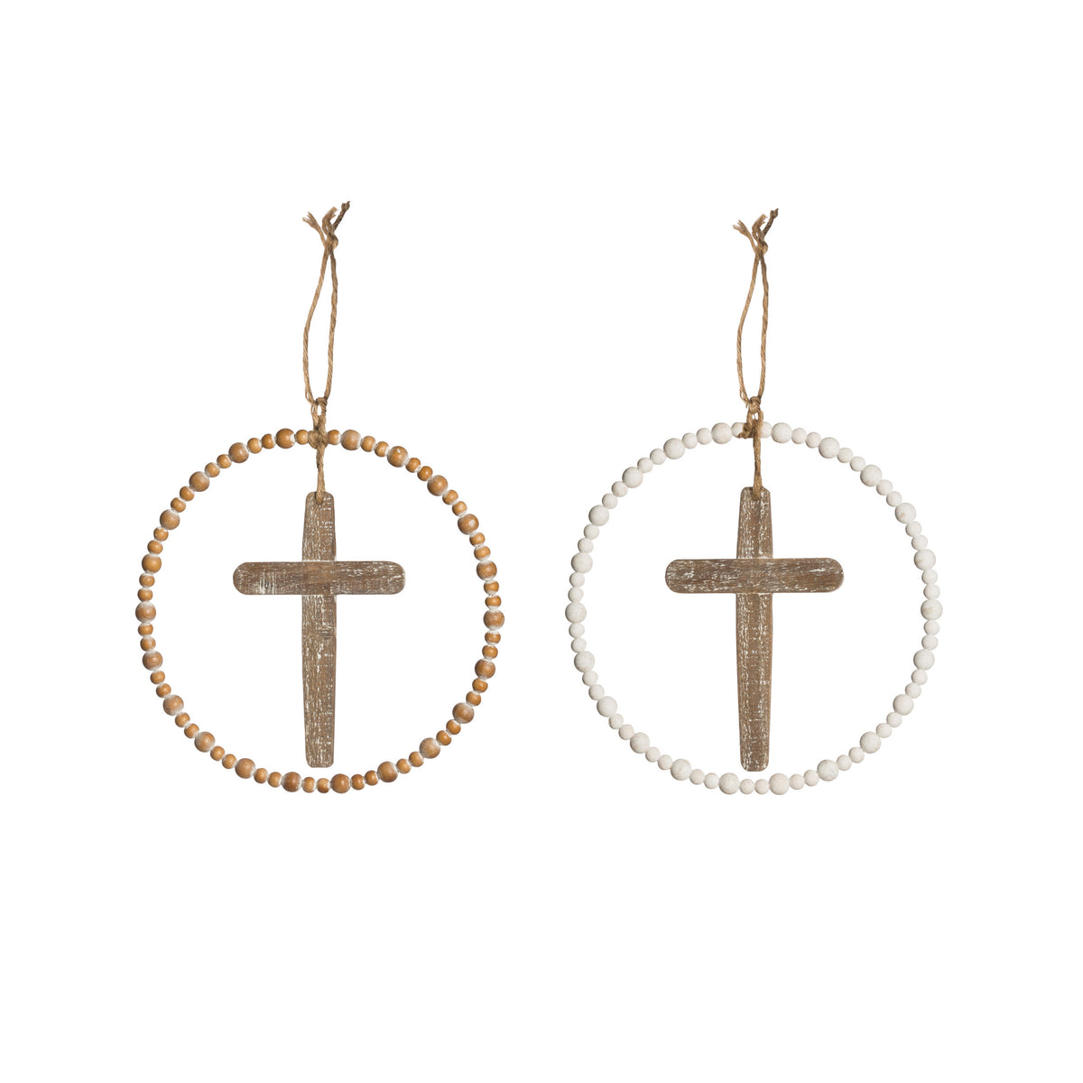 Wood & Metal Hanging Cross Decor, 10.5in, 2 Styles