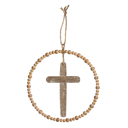Wood & Metal Hanging Cross Decor, 10.5in, 2 Styles