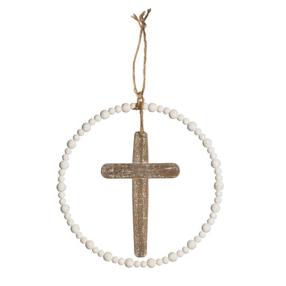 Wood & Metal Hanging Cross Decor, 10.5in, 2 Styles