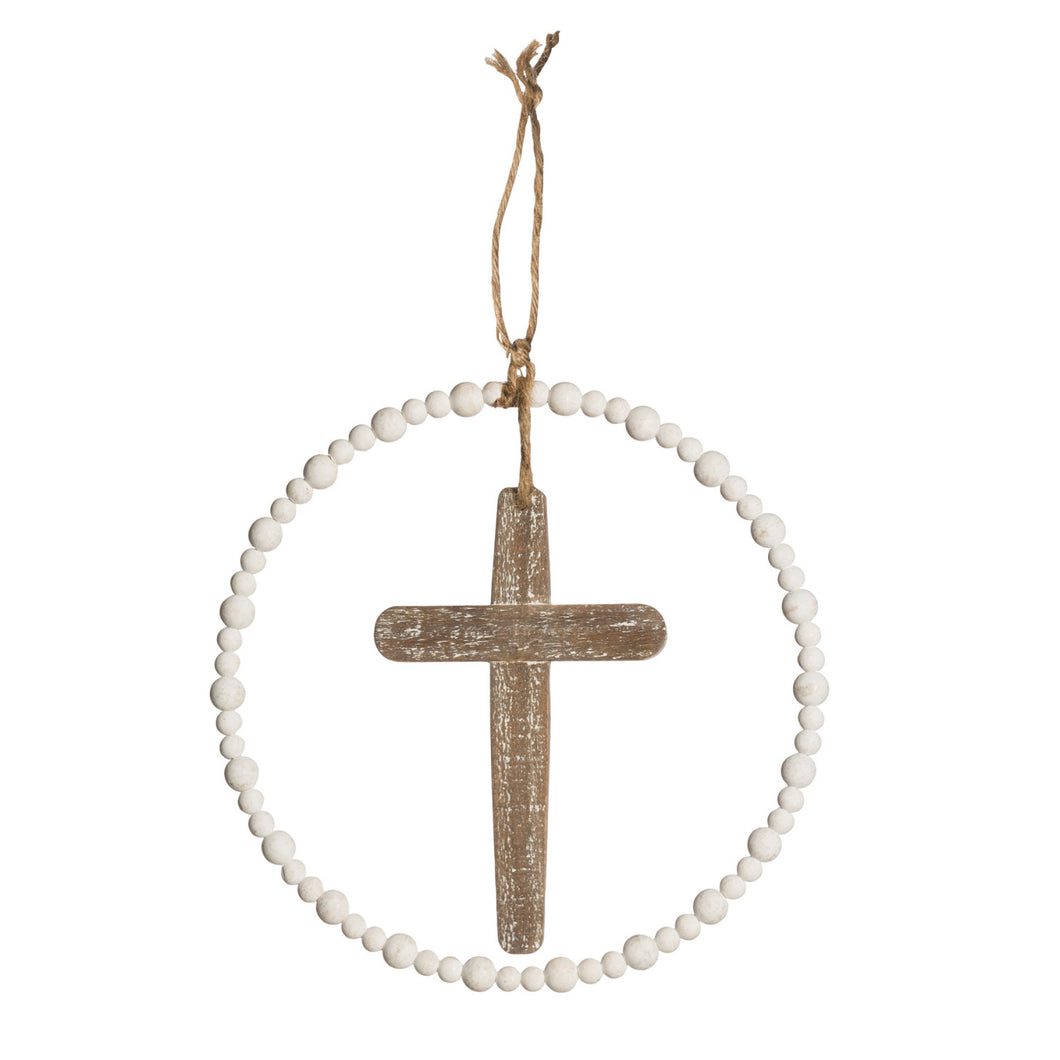 Wood & Metal Hanging Cross Decor, 10.5in, 2 Styles