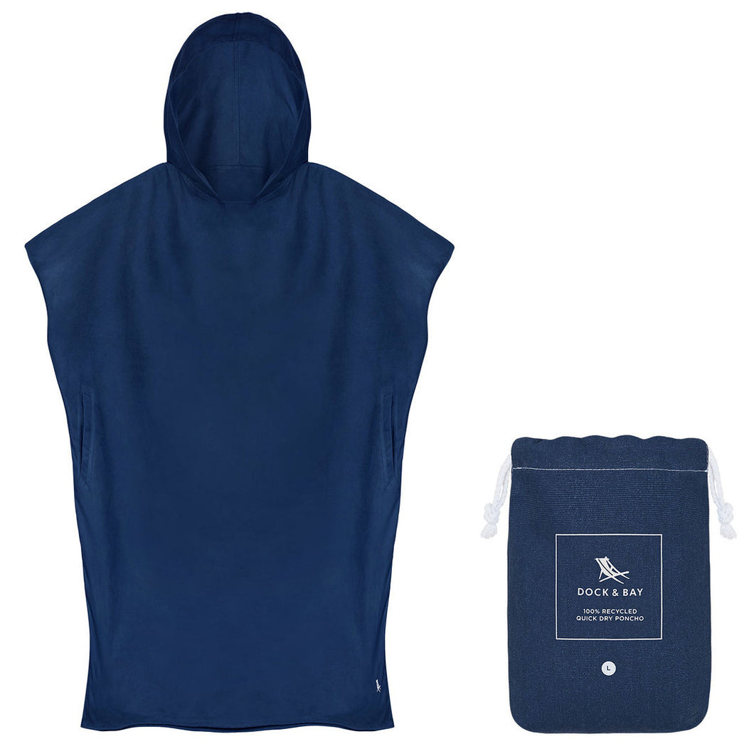 Dock & Bay Adult Poncho, Yosemite Navy, Large