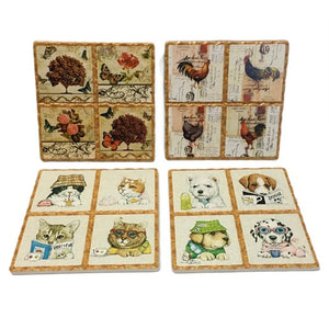 Animal Design Ceramic Trivet, 4 Styles