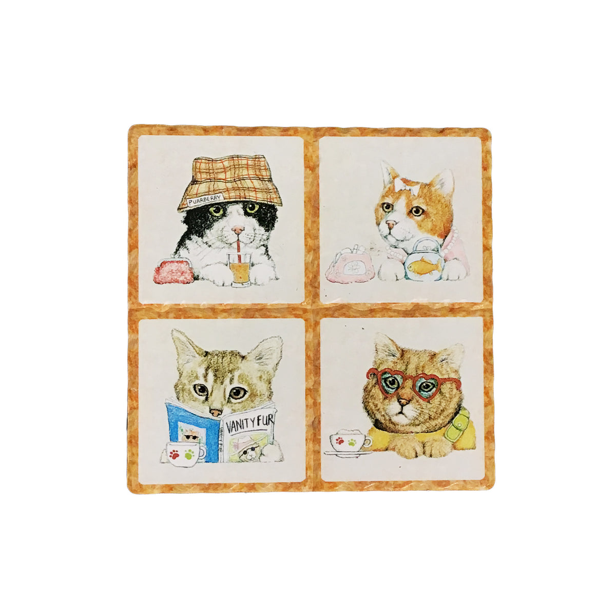 Animal Design Ceramic Trivet, 4 Styles