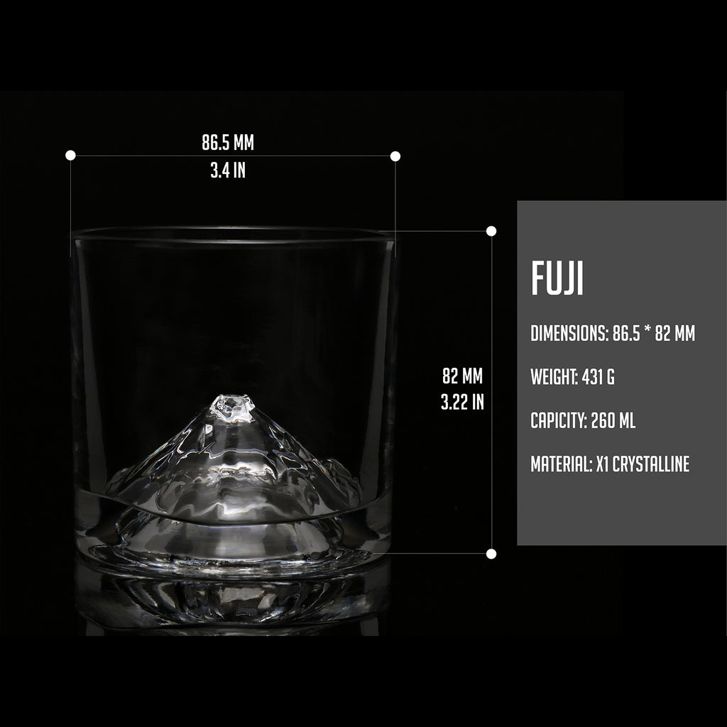 Liiton Fuji Whiskey Glass, Set of 2